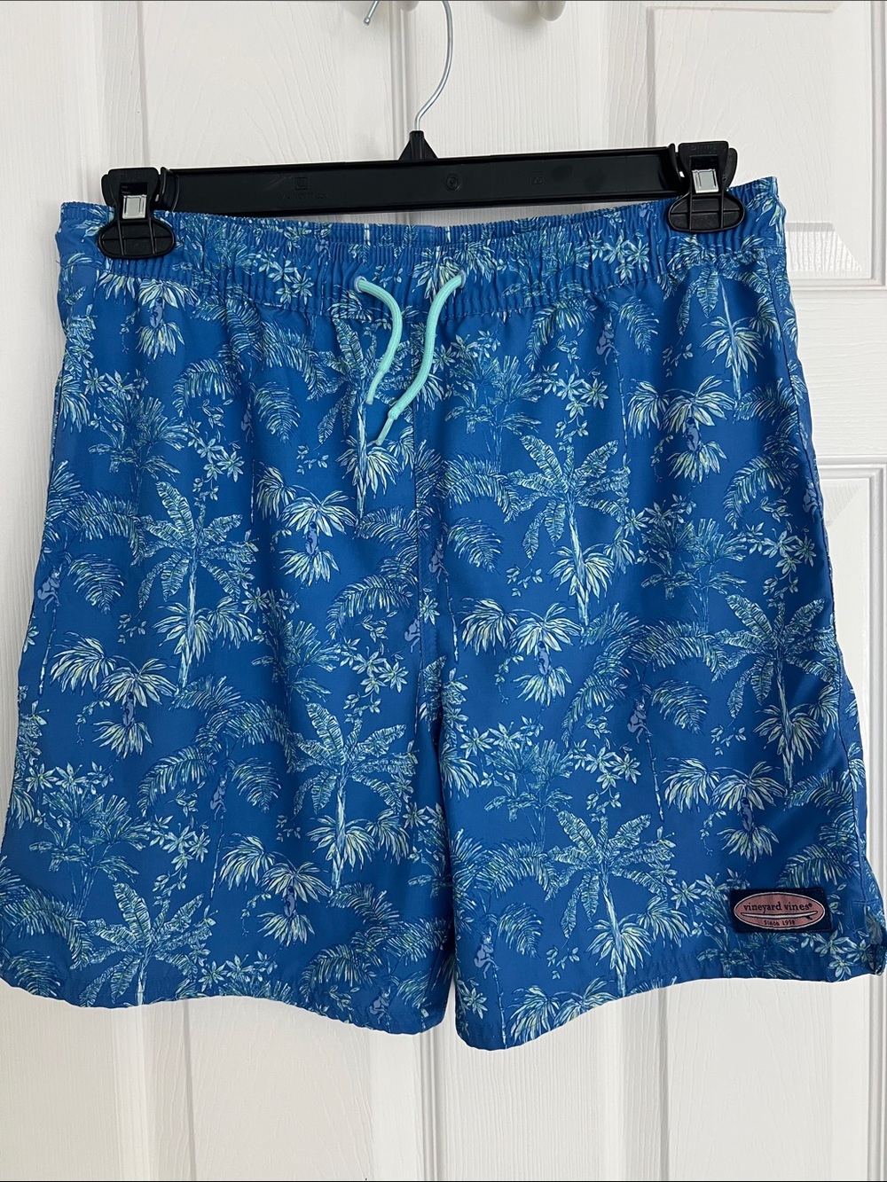 Vineyard Vines Blue Tropical Print Boys XL Swim Shorts